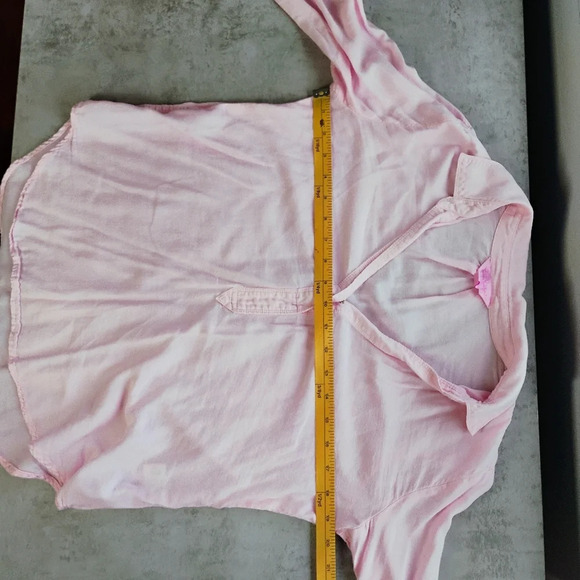 Lilly Pulitzer Pastel Pink Long Sleeve Lightweight Popover Collared Blouse XS - Picture 14 of 15
